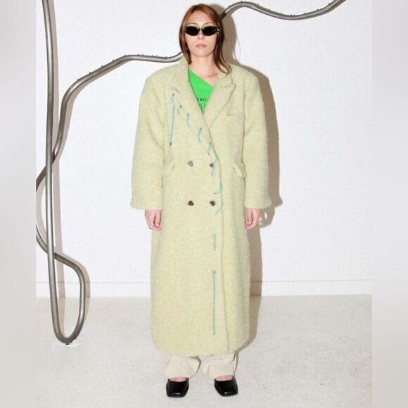 Kkco Jackets & Blazers - Kkco - Cord Moss Coat: Dried Eucalyptus/ size L